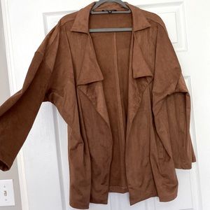 Lulu’s Brown Suede Jacket. Size Small. Never worn.